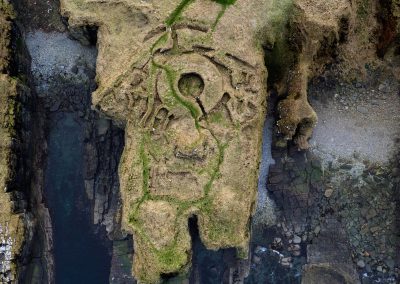 Aerial view of Nybster Broch © Crown Copyright: HES, Craig Macintosh