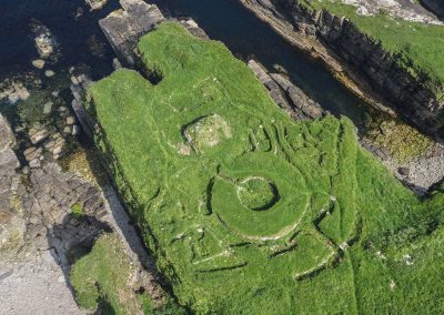 Aerial view of Nybster Broch © Crown Copyright: HES