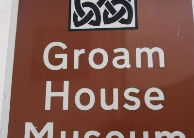 Groam House Museum brown sign