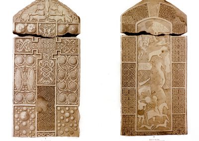 Face and reverse of Nigg Cross slab ©RCAHMS