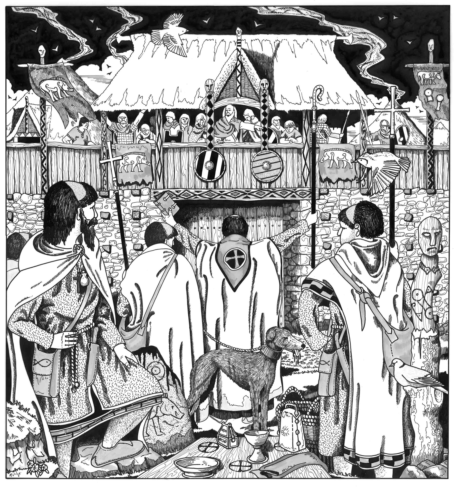 St Columba at the Gates of Craig Phadraig ©FLS by Alan Braby